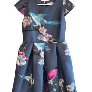 Ted Baker Flight of the Orient Dress EUC